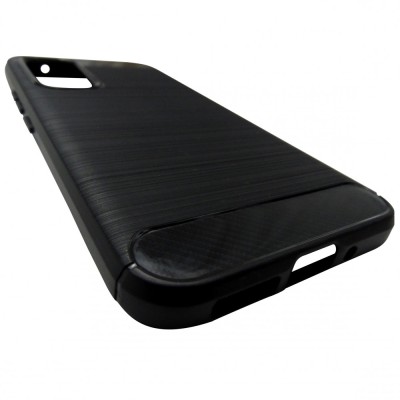Husa tip capac spate Carbon silicon neagra pentru Samsung Galaxy A54 5G foto