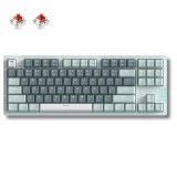 Tastatura Mecanica Gaming 87 Taste, Red Switch, RGB 8 Moduri, Hot-Swappable, Anti-Ghosting, cu Fir, Portabila, Keycap, Multicolor