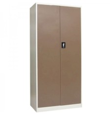 Fiset dulap metalic 4 polite+baza, 180x80x35 cm, 60 kg/polita, usi color maro, dulap metalic neasamblat