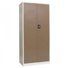 Fiset dulap metalic 4 polite+baza, 180x80x35 cm, 60 kg/polita, usi color maro, dulap metalic neasamblat