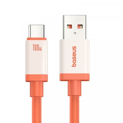 Cablu Date si Incarcare USB-A - USB-C Baseus Zero Degree Series, 100W, 2m, Rosu foto