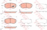 Set placute frana,frana disc SUBARU FORESTER (SG) (2002 - 2016) TRW GDB3371
