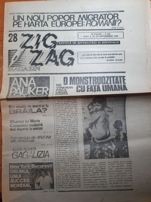 ziarul zig zag 18-24 septembrie 1990