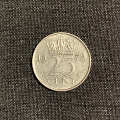 Moneda 25 cenți 1972 Olanda