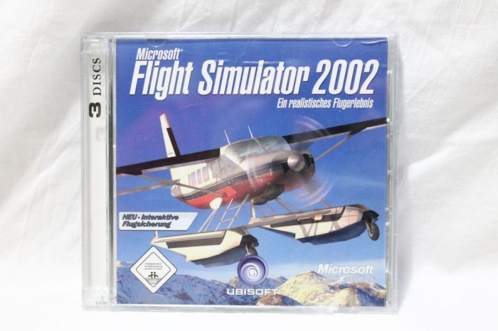 Joc PC computer vechi - Microsoft Flight Simulator 2002 - limba germana