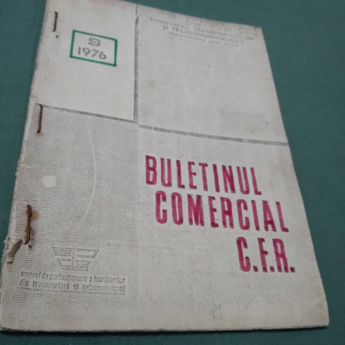 BULETINUL COMERCIAL C.F.R. NR.9 DIN 1976