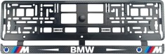 Set 2 bucati, suport numar inmatriculare Carbon, BMW M///