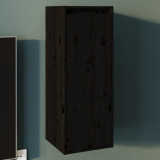 Dulap de perete, negru, 30x30x80 cm, lemn masiv de pin GartenMobel Dekor, vidaXL