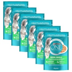 PURINA ONE INDOOR mini filete cu ton ?i fasole verde in 6 x 85 g de suc propriu foto