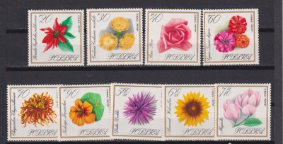 POLONIA FLORA 1966 MI.1696-1704 MNH foto