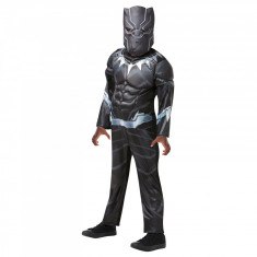 Costum cu muschi Black Panther pentru baiat 140 cm 9-10 ani