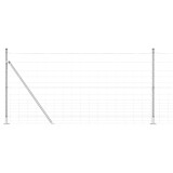 VidaXL Gard pentru c&acirc;mp Argintiu 25 x 1.2 m Oțel galvanizat