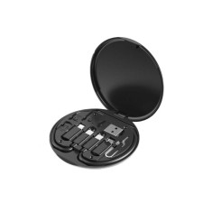 Set cabluri de date multifunctionale, adaptoare USB-C Tip Lightning USB-A Micro-USB, portabil, negru