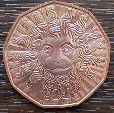 (M1845) MONEDA AUSTRIA - 5 EURO 2018, 650 ANI BIBLIOTECA NATIONALA, CUPRU