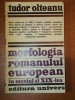 MORFOLOGIA ROMANULUI EUROPEAN IN SECOLUL AL XIX-LEA - TUDOR OLTEANU 1977