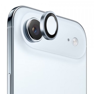 Folie de protectie Camera Spate Blueo Metal Frame pentru Apple iPhone 17 Air, Sticla Securizata, Albastra foto