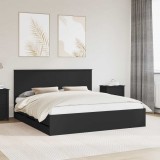 Cumpara ieftin Cadru de pat cu sertar Negru 180 x 200 cm Lemn Ingineresc