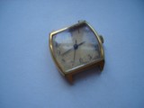 Ceas dame mecanic sovietic Luch, caracasa aurita AU10, defect, cheita blocata, Analog, Casual, Placat cu aur