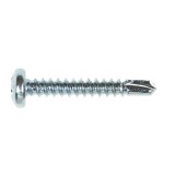 Surub autoforant pentru lemn, din otel, zincat alb, cu cap bombat, amprenta Phillips, PH 2, Friulsider, 3.5 x 22 mm