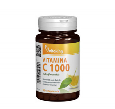 Vitamina C 1000mg cu bioflavonoide, acerola si macese, 30tab, Vitaking foto