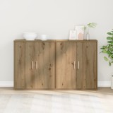 VidaXL Bufet 2 pcs stejar artizanal 60 x 31 x 70 cm Lemn compozit
