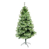 Brad de craciun artificial tip pin, inaltime 150 cm, suport metalic inclus, 400 ramuri, verde, Oem