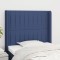 vidaXL Tăblie de pat cu aripioare, albastru, 93x16x118/128 cm, textil
