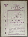 QW13 - Program la meciul - CFR Cluj Napoca - FC Drobeta Turnu Severin - 9 aprilie 1994