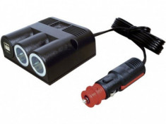 Sursa de alimentare auto; 5A 5V/2x2,5A neagra PROCAR-67325500 foto