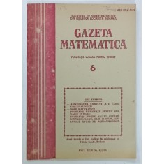 GAZETA MATEMATICA , PUBLICATIE LUNARA PENTRU TINERET , NR. 6 , 1989