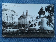 220 Cluj-Napoca -Vedere din Piata Libertatii/ Unirii/carte postala circulata RPR