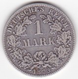 Germania 1 Mark Marca 1873 Wilhelm I type 1 large shield small eagle litera D