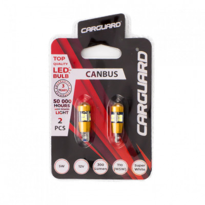 Carguard Set 2 Buc Led Pentru Interio/Portbagaj T10 CAN130 foto