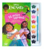 Disney Encanto, Sa pictam impreuna, Carte de colorat cu pensula si acuarele