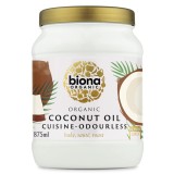 Ulei de cocos dezodorizat Biona pentru gatit, bio, gust neutru, 875ml