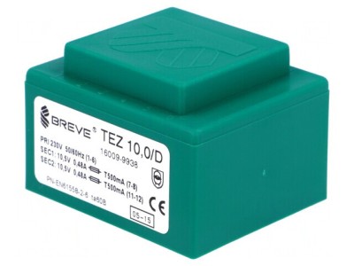 Transformator &amp;Icirc;ncapsulat 10VA 230V 10,5V 476mA foto