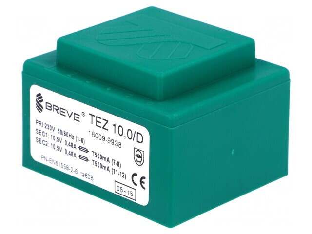 Transformator &Icirc;ncapsulat 10VA 230V 10,5V 476mA