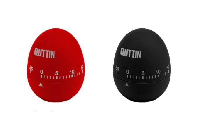 Set 2 Timere Bucatarie Forma Ou - Rosu si Negru