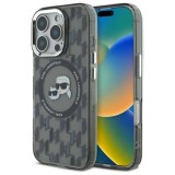 Husa pentru iPhone 16 Pro Max - Karl Lagerfeld IML MagSafe (KLHMP16XHMCKMHK) - Monogram Karl&amp;Choupette Head