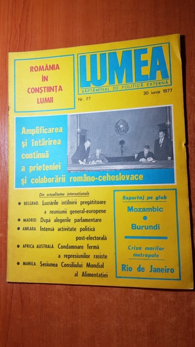 revista lumea 30 iunie 1977