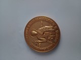 medalie Mitropolia Moldovei si Bucovinei .Arhepiscopia Sucevei si Radautilor .MEDALIE ANUL 1991 .Bronz ,diametru 50 mm