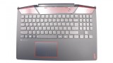 Carcasa superioara cu tastatura palmrest Laptop, Lenovo, Legion Y720-15IKB Type 80VR, 81CQ, 5CB0N67272, 5CB0N67285, cu iluminare RGB, layout US