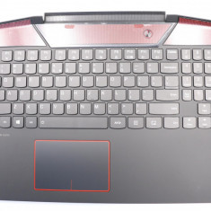 Carcasa superioara cu tastatura palmrest Laptop, Lenovo, Legion Y720-15IKB Type 80VR, 81CQ, 5CB0N67272, 5CB0N67285, cu iluminare RGB, layout US