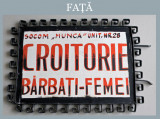 Firma veche CROITORIE, pictata 2 fete, ornamente feronerie traditionala 75x55cm