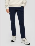 Q/S by s.Oliver Pantaloni chino barbati cu talie medie si croiala Slim fit, Bleumarin inchis, W28 L32