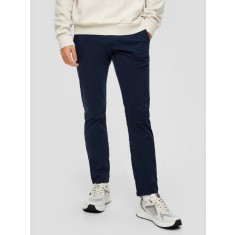 Q/S by s.Oliver Pantaloni chino barbati cu talie medie si croiala Slim fit, Bleumarin inchis, W28 L32