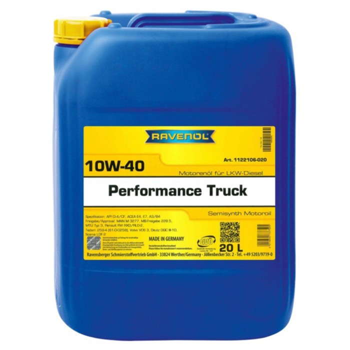 Ulei Ravenol Performance Truck 10W40 20 litri