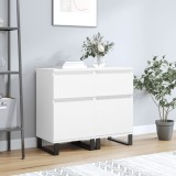 vidaXL Servante, 2 buc., alb, 40x35x70 cm, lemn prelucrat
