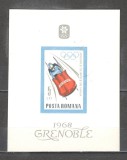 Romania.1967 Olimpiada de iarna GRENOBLE-Bl. XR.554