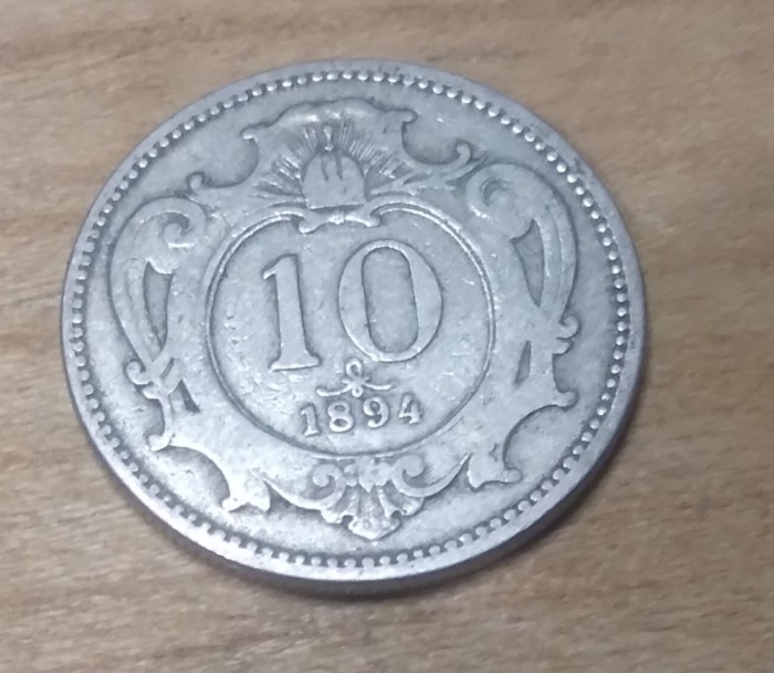 AUT AustroUngaria 10 heller 1894